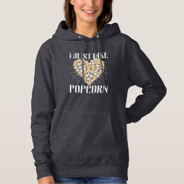 ik hou gewoon van popcorn hoodie
