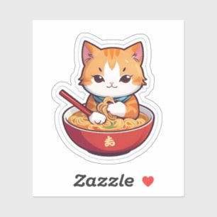 Ik hou gewoon van Ramen Cat Sticker