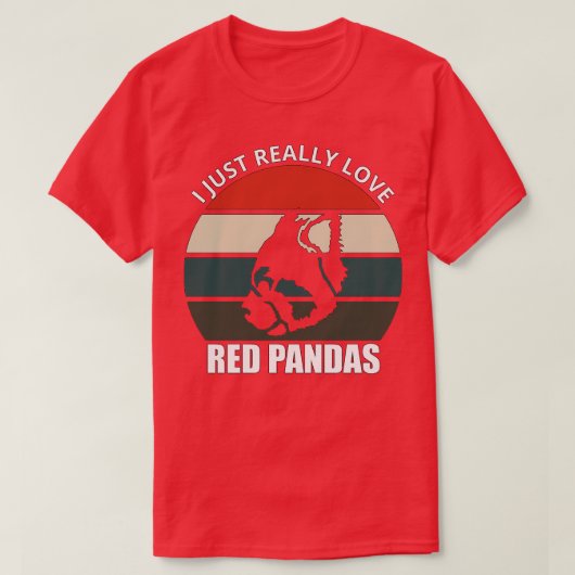 Ik hou gewoon van rode Pandas T-shirt (Design voorkant)