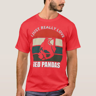 Ik hou gewoon van rode Pandas T-shirt