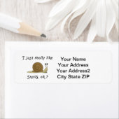 Ik hou gewoon van slakken, humoristische slakkenet etiket (Insitu)