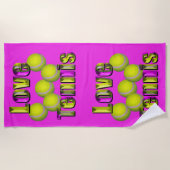 Ik hou gewoon van tennis, strandlaken (Voorkant)