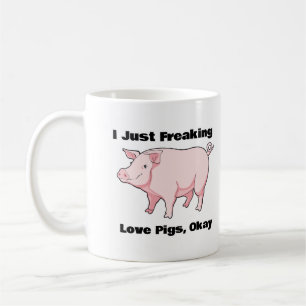 Ik hou gewoon van varkens, oké koffie Mok