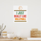 ik hou gewoon van volleybal poster (Keuken)