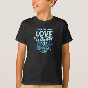 Ik hou gewoon van walvissen Ok - walvis T-shirt
