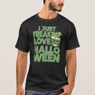 Ik hou gewoonweg van Halloween Kokosnoot Jack O T-shirt