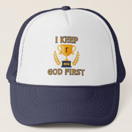 Ik hou God eerst op geloof gebaseerd Trucker Pet