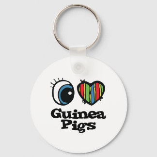 Ik hou (Hart) van cavia's Sleutelhanger