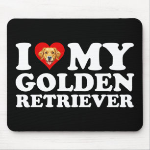 Ik hou (Hart) van mijn Golden Retriever Muismat