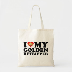 Ik hou (Hart) van mijn Golden Retriever Tote Bag