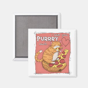 Ik hou heel veel van je Grappig cadeau voor katten Magneet