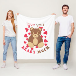 Ik hou heel veel van je met Valentijnsdag Fleece Deken