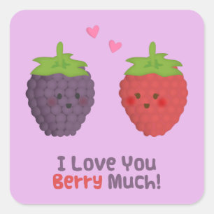 Ik hou heel veel van jou grapje vierkante sticker