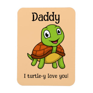 Ik hou helemaal van je papa! Cute Vaderdag Schildp Magneet