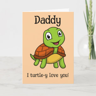 Ik hou helemaal van jou papa! Mooie Turtle Vaderda Kaart