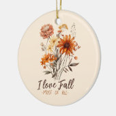 Ik hou het meest van Herfst - Autumn Foliage Keramisch Ornament (Links)