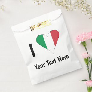 Ik hou (Italiaanse vlag hart) van je tekst Bedankzakje