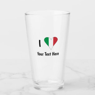 Ik hou (Italiaanse vlag hart) van je tekst Glas