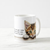Ik hou je in de gaten Grappige Kat Koffiemok (Voorkant rechts)