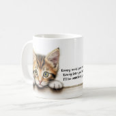 Ik hou je in de gaten Grappige Kat Koffiemok (Voorkant links)