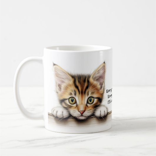 Ik hou je in de gaten Grappige Kat Koffiemok (Links)