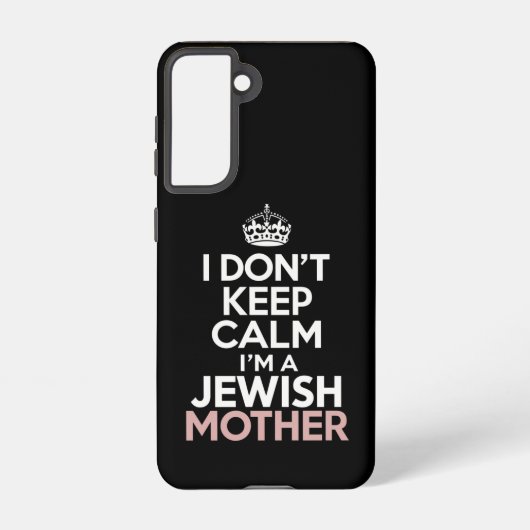 Ik hou me niet rustig, ik ben een Joodse moeder Ch Samsung Galaxy Hoesje (Achterkant)