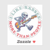 Ik hou meer van bassen dan van mensen sticker (Vel)