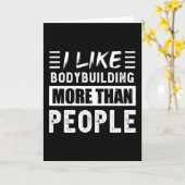 Ik hou meer van Bodybuilding dan van Mensen Funny Kaart (Gele Bloem)