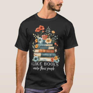 Ik Hou Meer van Boeken Dan Mensen Lezer Boekenwurm T-shirt