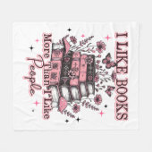 Ik hou meer van boeken dan van… fleece deken (Voorkant (Horizontaal))