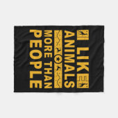 Ik hou meer van dieren dan mensen 3 fleece deken (Voorkant (Horizontaal))