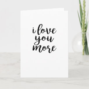 Ik Hou Meer Van Elegant Liefdesontwerp Kaart