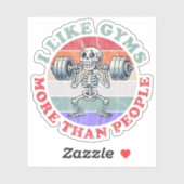 Ik hou meer van gyms dan van mensen sticker (Vel)