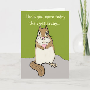Ik hou meer van je... Chipmunk Kaart