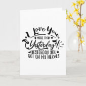 ik hou meer van je dan gisteren kaart (Gele Bloem)