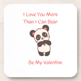 Ik hou meer van je dan ik kan Beren met een schatt Bier Onderzetter