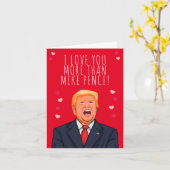 Ik hou meer van je dan Mike Pence Valentine Kaart (Gele Bloem)
