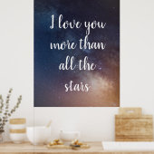 Ik hou meer van je dan van alle sars offertes poster (Keuken)