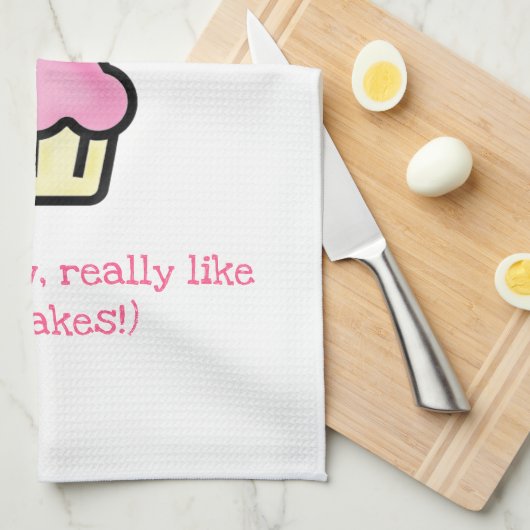 Ik hou meer van je dan van cupcakes. Fun Theedoek (Quarter Fold)