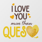 Ik hou meer van je dan van de vragenlijst raamsticker (Vel)