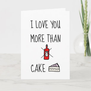 Ik hou meer van je dan van Funny Valentijnsdag Kaa Kaart