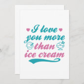 Ik hou meer van je dan van ijscrème bedankkaart (Voorkant / Achterkant)