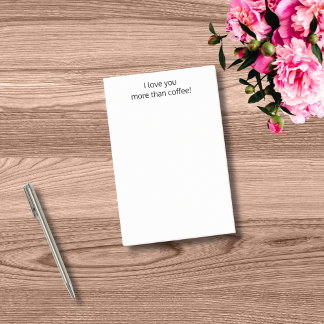 Ik hou meer van je dan van koffie, Funny Personali Post-it® Notes