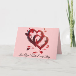 Ik hou meer van je elke dag feestdagen kaart