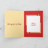 Ik hou meer van je katten rode gele Valentijn Kaart (Binnen)