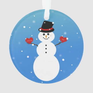 Ik hou meer van je Snowman Ornament