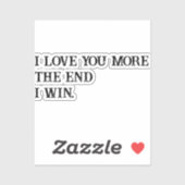 Ik hou meer van je sticker (Vel)