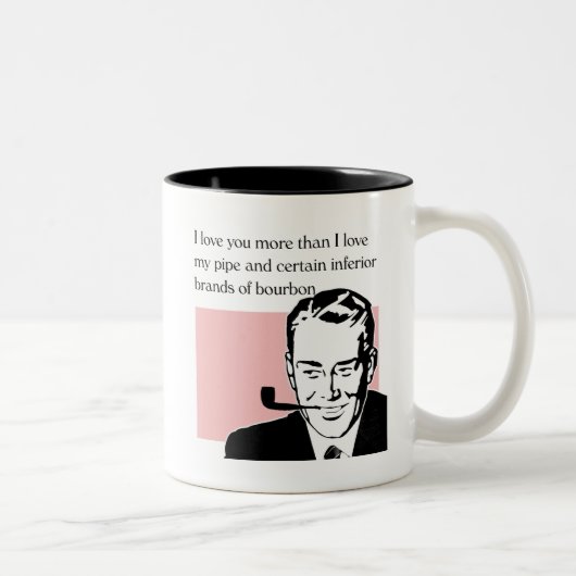 Ik hou meer van je... tweekleurige koffiemok (Rechts)