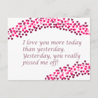 Ik hou meer van je vandaag briefkaart