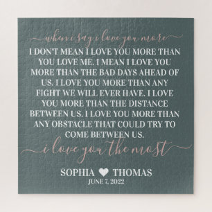 Ik hou meer van je verjaardagscadeau Grootouders Legpuzzel